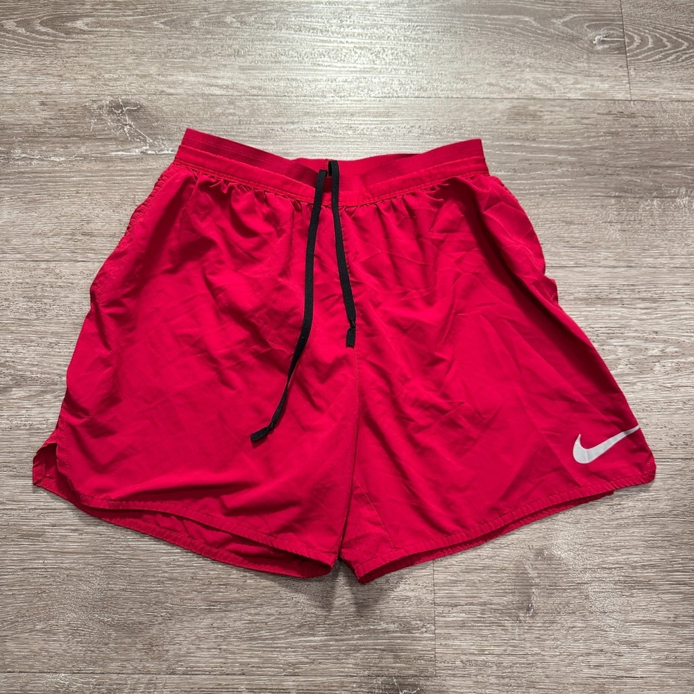Nike Shorts Mens Small Red Running Tempo Stride Outdoor Lightweight Swoosh Adult